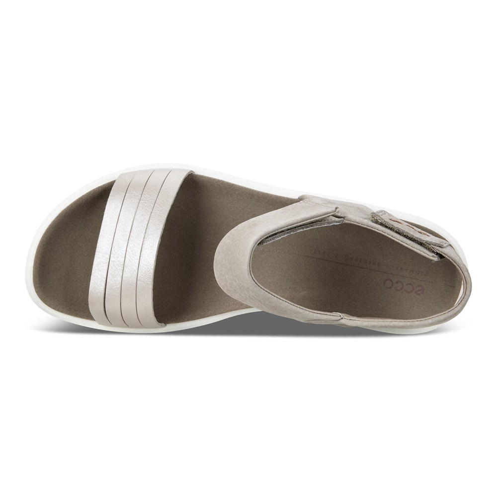 Womens Sandals - ECCO Flowt Flat - Grey - 5207MCHWP